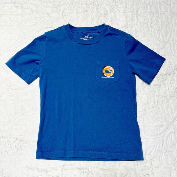Vineyard Vines Basketball Pocket Tee Size 5 - Picture 2 of 5